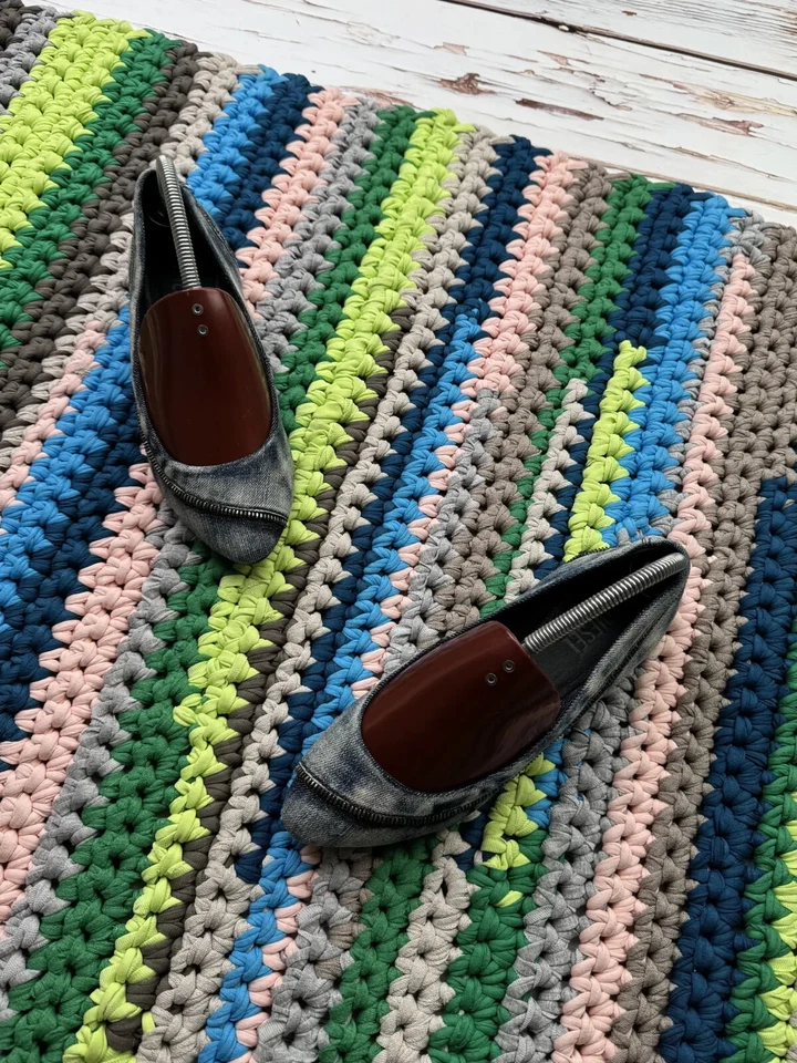 Zapatos planos de ballet Diesel vintage de mezclilla lavada para mujer talla US 8 Foto 2 de 4