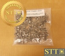 HEX CAP BOLT .75 INCH 6MM X 1 THREAD GRADE 304 STAINLESS STEEL LOT OF 119 NEW