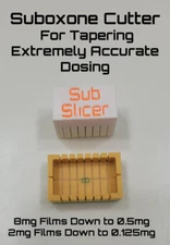 SubSlicer Set of 2 Suboxone Cutter 8/2mg Strips Exact Dose Tapering W/ Razor