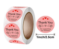 40 THANK YOU FOR SUPPORTING MY SMALL BUSINESS ENVELOPE SEALS LABELS STICKERS 1"