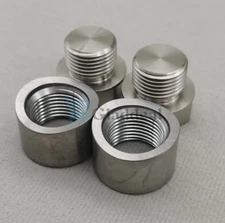 2 Sets O2 OXYGEN SENSOR M18 X 1.5 BUNG & PLUG WIDEBAND WELD ON / IN NUT CAP KIT