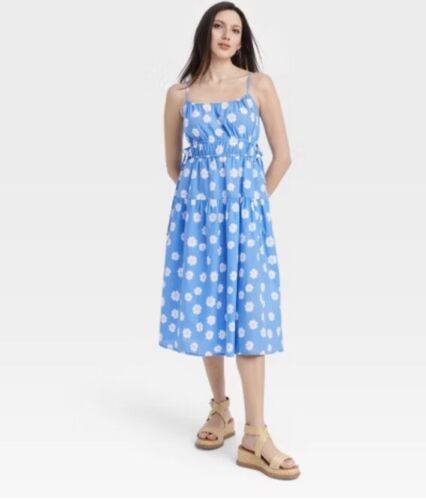 Women's Cinched Waist Midi Sundress - Universal Thread Sz Small