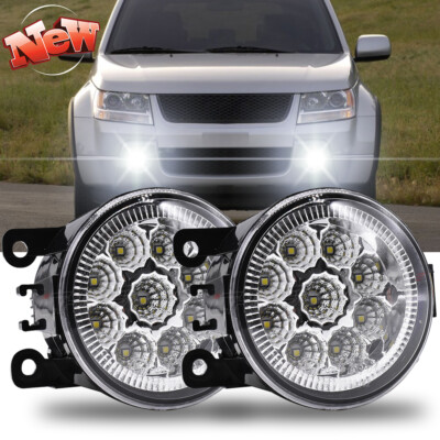 Pair Bumper LED Fog Light Lamps For Suzuki Grand Vitara 2006-2012 SX4 2008-2015