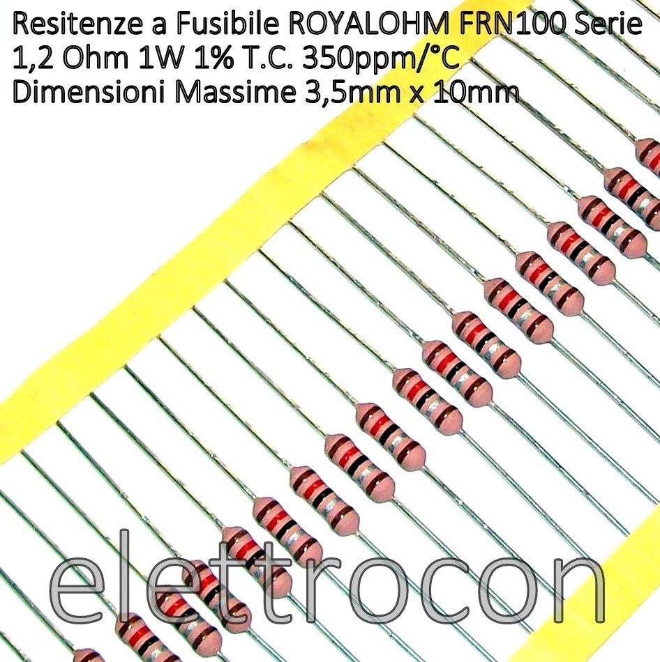 Aexit 2 Terminali 0.1 Ohm 5% Assiale Resistenza Resistenza Fusibile 25 Pz (e29117f4c00fd413576fec71ba9faf12 - Foto 4