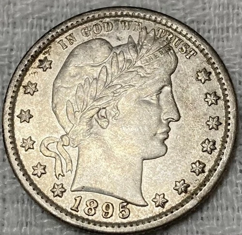 1895-S Barber Quarter AU