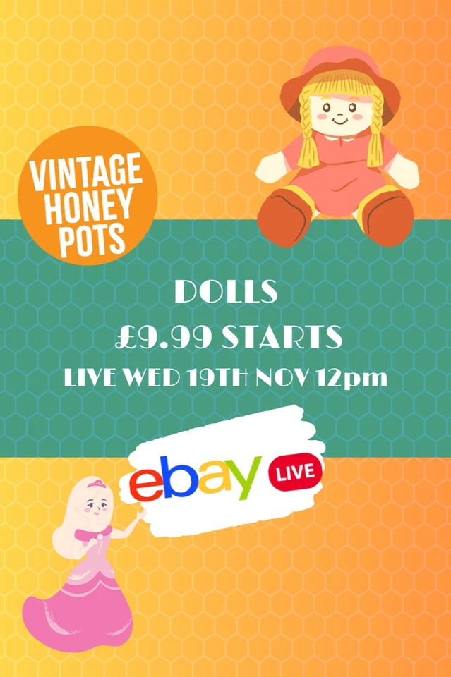 Vintage Dolls Sale £9.99 Starts Weds 19th Nov 12pm