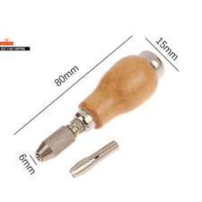 Jewelers Pin Vise Vice Wooden Handle Twisting Wire Wrapping Drill Kit Collet Wat