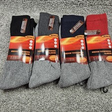 Extra Warm Mens Thermal Socks Shoe Size 6-12 4x2 Pack 8 Pairs Wicking Crew