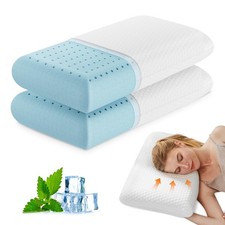 Memory Foam Pillows for Sleeping,2 Pack Queen Size Bed Pillows for Adults,wit...
