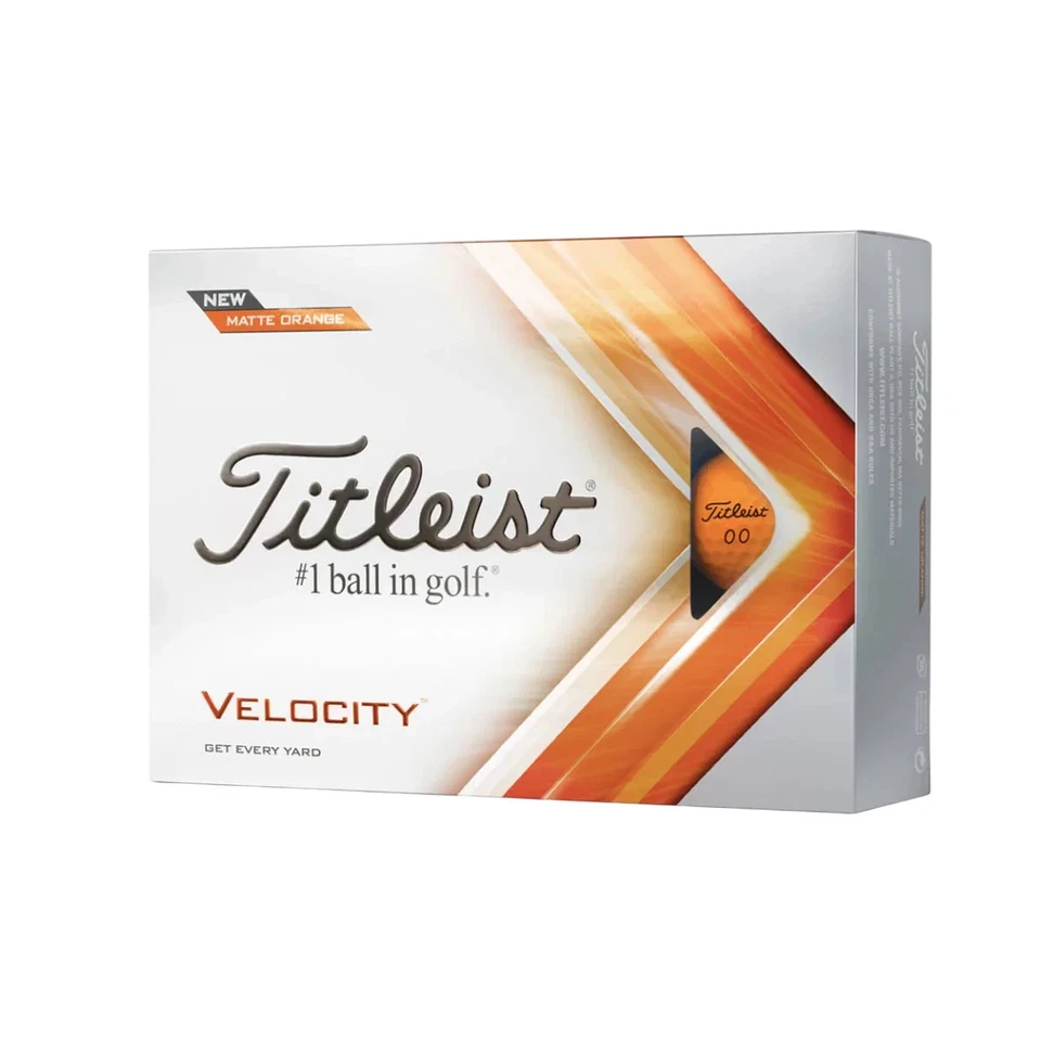 TITLEIST VELOCITY GOLFBÄLLE 1 X 12ER PACK ORANGE BRANDNEU IM KARTON