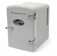 Frigidaire Mini Personal Retro Fridge Cooler 4 L (6x 12‑oz cans) WHITE