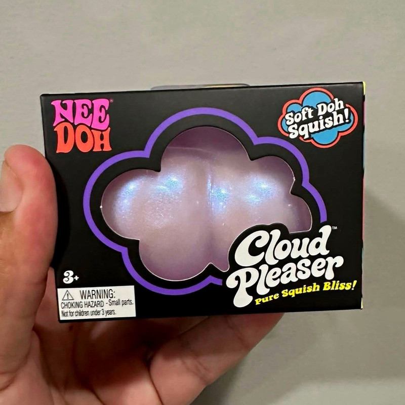 Nee Doh Cloud Pleaser Soft Doh Squish Squeeze Toy, Purple, Ages 3+