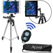 Acuvar 57" Tripod + Tablet Mount for Apple iPad, iPad Air, + Wireless Remote