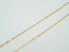 585 Gold Kette 45cm Damen Figaro NEU 14 Karat stabil Collier Gelbgold Halskette