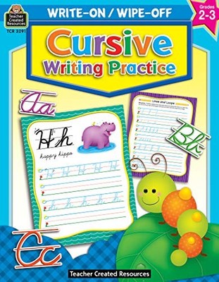 Write-On/Wipe-Off: Cursive Writing Practice - Teacher Created Resources Staff