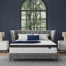 Colchón 10 pulgadas tamaño completo mediano firme muelles de bolsillo Avenco movimiento independiente