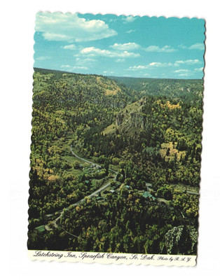 Latchstring Inn Spearfish Canyon SD vintage postcard unposted | eBay