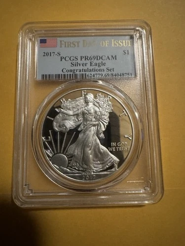 2017-S Proof American Silver Eagle Congratulation Set PCGS PR69 First Day Issue