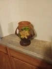 Roseville Pottery Water Lily Vase Browns Number 76-8