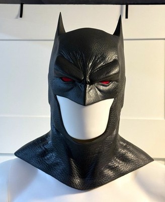 Batman  Flashpoint  Full Head Mask Cowl Black/Red Eyes 24  Head Adult Cosplay