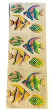 Vintage Sandylion Stickers - Mother Of Pearl MOP Fish Full Sheet