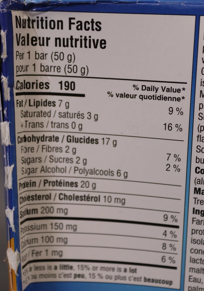Barritas de proteína pura sin gluten 50 g - El embalaje está dañado CAD: 02/04/2026 Foto 4 de 4
