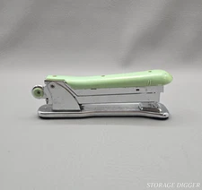 Vintage Ace Fastener Aceliner 502 Chrome with Green Cap Office Desktop Stapler