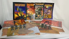 Battletech Lot Rulebooks Compendium Maps And Plastic Mechs Vintage FASA