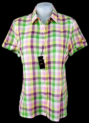 DAKS LONDON GOLF Damen Pastell S/S ABENDSHIRT Sommer - S - UK10 - UVP 115£