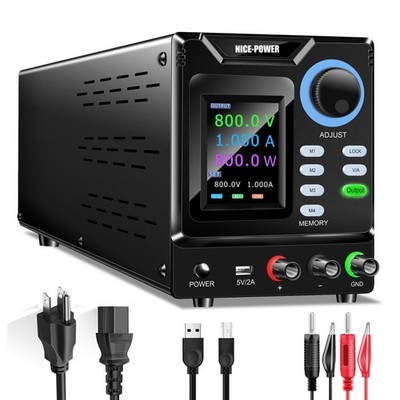 NICE-POWER DC Power Supply Variable, 0-800V 0-1A High Voltage Programmable Ad...