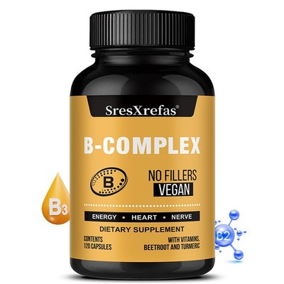 B-Complex With Beetroot And For Turmeric Heart Nerve Energy 30/60/120 Capsules