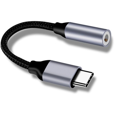 USB-C Type C to 3.5mm 1/8'' Aux Audio Jack Active DAC Headphone Adapter Cable