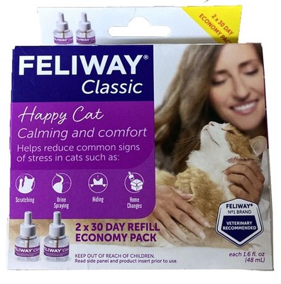 Feliway Classic Diffuser refill, 48ml - 2 Pack (DAMAGED BOX ONLY)