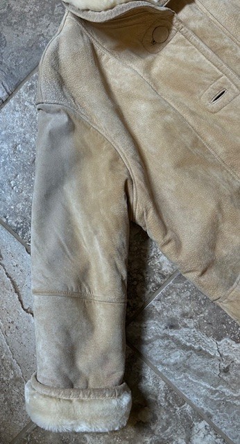 Gallery Genuine Suede Leather Rancher Barn Coat Buff Tan Vintage Women ...