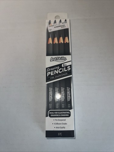 Sketch Pencils for Drawing, Graphite Art Pencil Set for Sketching & Shading, 8pc
