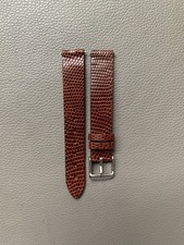 Brown Genuine Lizard Leather watch strap band Custom 10 16 17 18 19 20 21 2226mm