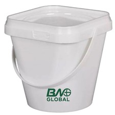 Buckets 288 x 1l Bucket/tub white with Square Lid and Handle Plastic. Durable