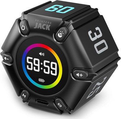Jack Pomodoro Timer - Productivity Cube, Visual Focus Timer, Mute & Vibration & 