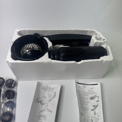 Brookstone EZ UP Mirror Ball Image Projector 2 in 1 Light Show & 37 Slides!!!