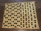 Vintage African Raffia Kuba Textile Cloth from The Congo (21 1/2" x 18 1/2")