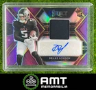 2022 Panini Select Drake London RC Auto Jersey Purple Prizm 38/49 Falcons