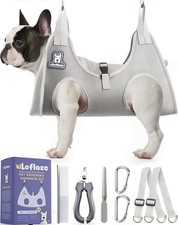 Dog Grooming Hammock Harness for Dogs  Cats with Pet Nail Clipper Trimmer -