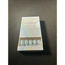 Red Aspen Petite Dashes in Light Blue Glitter - Mani Set - Free Shipping