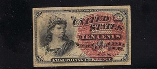 U.S. TEN CENT FRACTIONAL CURRENCY