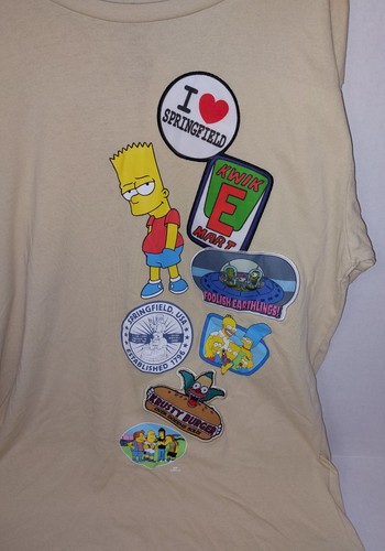 Maglietta grafica Bart Simpson Simpsons Springfield Kwik E Mart Krusty Burger XL - Foto 2 di 21