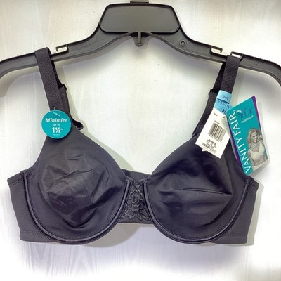 Vanity Fair Bra Black36C Underwire Soft Cups ''Beauty Back''  Style 76080 NEW NWT