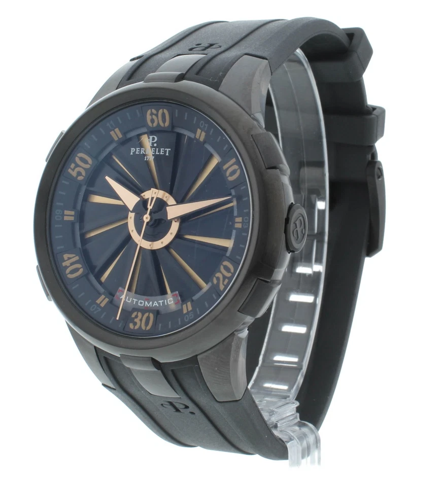 Reloj automático para hombre Perrelet Turbine XL esfera negra 48 mm A4053/1 Foto 3 de 4