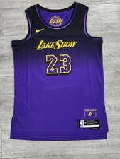 NIKE Size Small LEBRON JAMES  23 LAKERS LAKE SHOW JERSEY Authentic NWT