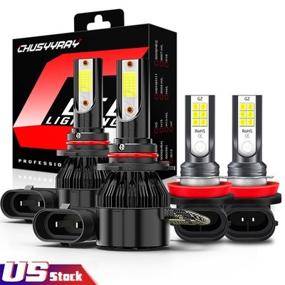 For Chevrolet Malibu 2019 2020 2021 6000K LED Headlight High Low Beam Combo 4pcs