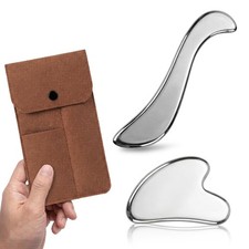 Rena Chris Gua Sha Scraper Tool Stainless Steel Gua Sha Set For Lymphatic